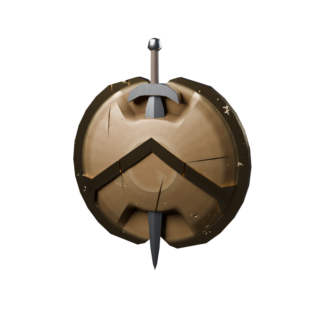 Laconova crest — Spartan shield and sword
